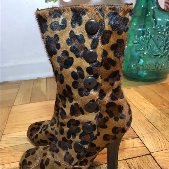 Sam Edelman Calf fur animal print boots - Picture 8 of 8